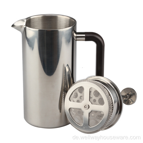 Doppelwand French Press mit Plastikgriff